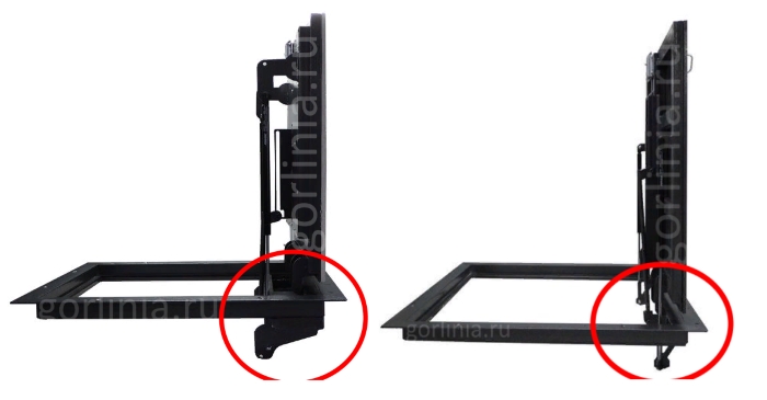 Торцы проема под напольный люк должны быть ровными, чтобы сели кронштейны крепления упоров