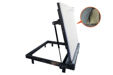 Люк напольный Стелс-КУ 800*800 короб утепленное исполнение