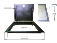 Напольный люк Стелс-У 800х2000п уголок утепленный схемы
